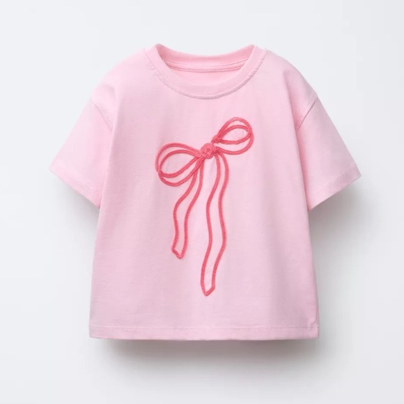 Zara Other - ZARA DRAWSTRING BOW T-SHIRT